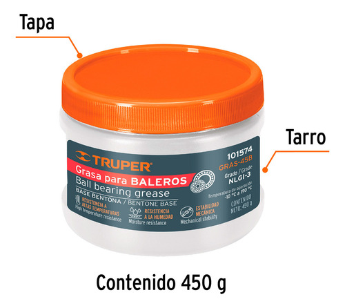 Grasa Automotriz Base Bentona 450 G Truper