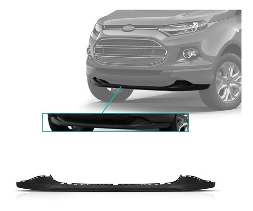 Imagem 1 de 3 de Saia Spoiler Parachoque Dianteiro Ecosport 2013 2014 2015