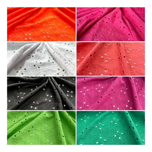 Tecido Malha Laise Lese Bordada Varias Cores - 1,00mt X 1,50