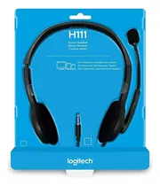 Comprar Auriculares Logitech Com Microfono Oficina H111 981-000612 Ajustable Gris