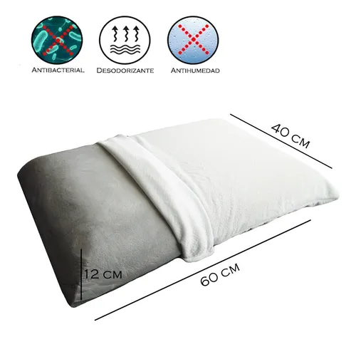 Almohada Ortopédica Memory Foam Carbón Activado Tipo Baja