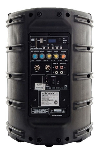 Imagen 3 de 4 de Parlante Winco W210USB con bluetooth negro 220V