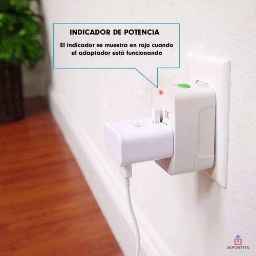 20pz Adaptador Convertidor Clavija Corriente Universal Viaje