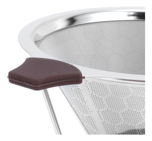 Embudo De Malla Con Soporte De Acero Inoxidable Para Filtro