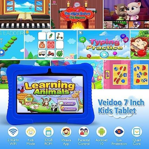 Tablet Veidoo De 7 In Con Android Y 2 Gb De Ram Para Niños