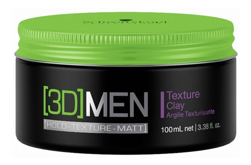 Cera Schwarzkopf Texture Clay Argile 3d Men 100ml