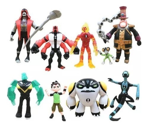 Juego De 9 Piezas Ben 10 Protector De La Tierra Figura De Ac