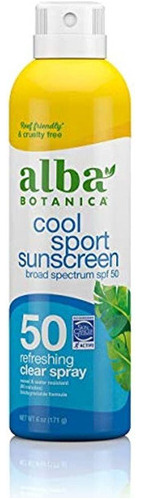 Alba Botanica Cool Sport Spray Spf 50, 6 Onzas