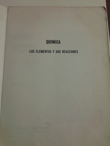 Quimica Los Elementos Y Sus Reacciones, Hutchinson