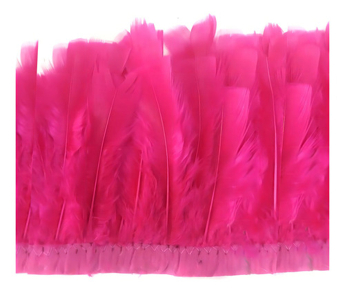 Flequillo de plumas de colores para hacer, color rosa