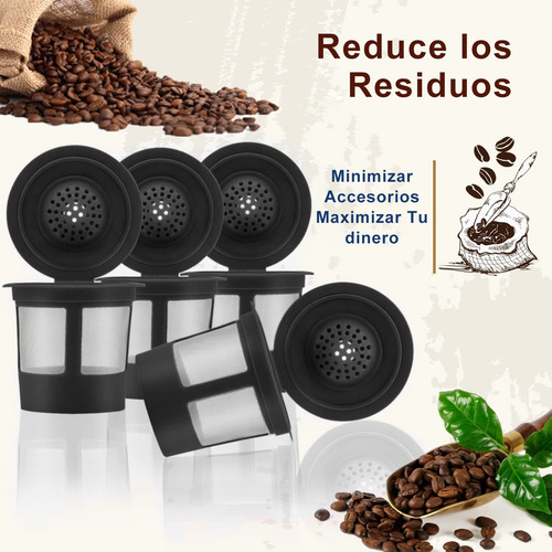 Cápsulas De Café Recargables 4 Pack Filtro Reutilizable Y Cu