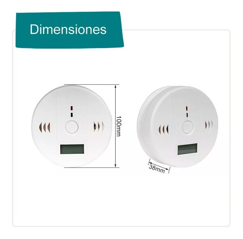 Detector De Monoxido Carbono Autonomo Digital Alarma X 2