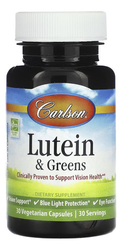 Carlson Labs Lutein And Greens 60 Capsulas Vegetarianas Sabor Sin Sabor