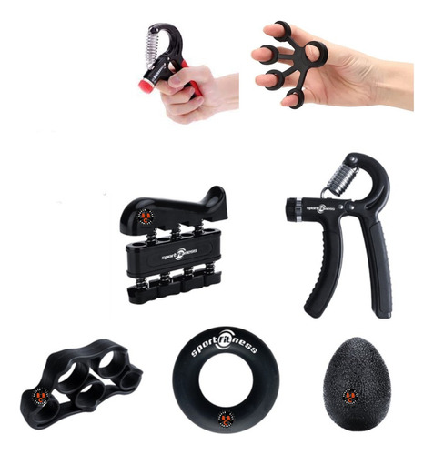 Ejercitador De Mano Set De Grip X 5 Sportfitness Rehabilita