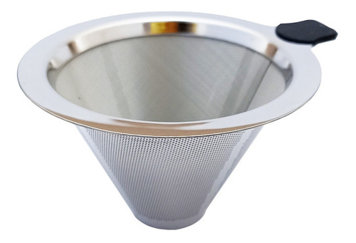 Passador De Café Vidro E Coador Inox 400ml Alça Madeira Cor Moca 0