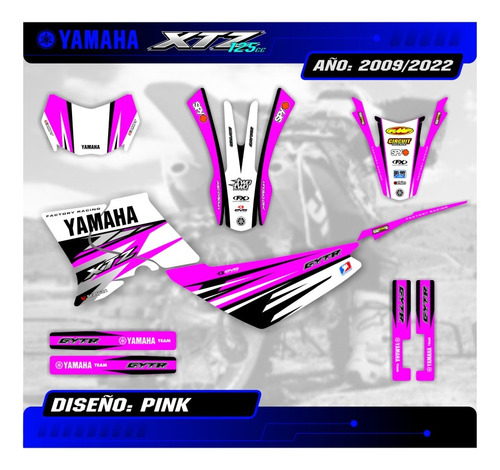 Kit Calcos - Gráfica Yamaha Xtz 125 - Laminado -envio Gratis