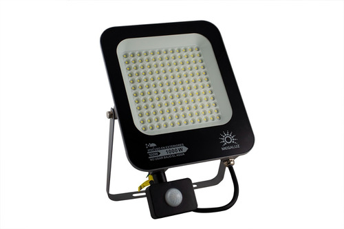 Reflector Led 100w Con Sensor De Movimiento Luz Blanca Fria Color De La Carcasa Gris Color De La Luz Blanco Frío