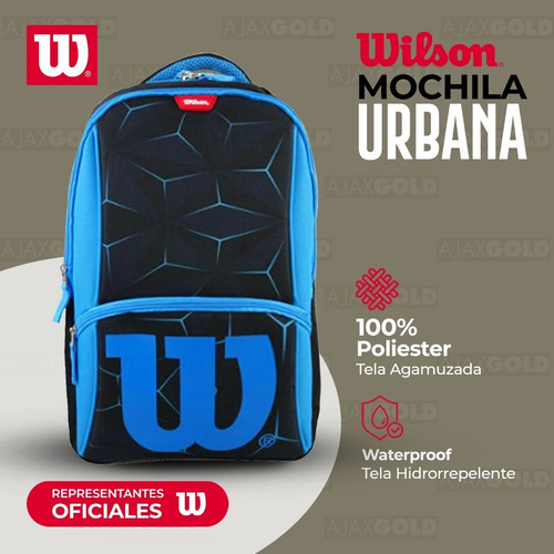 Imagen 2 de 7 de Mochila Wilson Deportes Gym Impermeable Unisex Urbana
