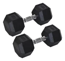 Comprar Mancuernas De Caucho Gym 20 Kilos Total Hexagonal Importadas