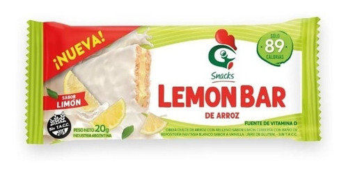 Obleas De Arroz Lemonbar Gallo Snacks Caja 24 Un X 20 Gr