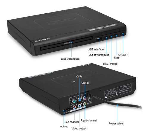 Leitor De Dvd Portátil 1080p Com Função De Desligamento De M