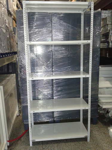 Estantería Metálica 45k 30x90x200m 5 Estantes Con Refuerzo Sigma Parantes, Estantes Pintados En Epoxi En Polvo Horneados