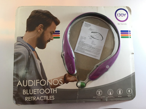 Audífonos Bluetooth Sport Manos Libres Cancelación De Ruido Color Morado