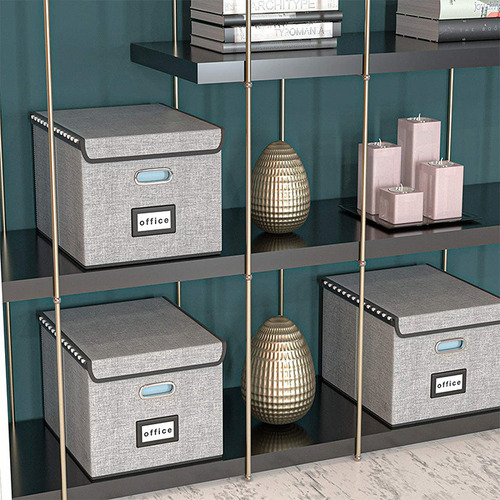 W Cajas Con Tapas Grandes Para Organizar Libros De Oficina