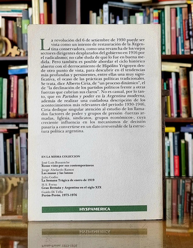 Partidos Políticos Y Poder En La Argentina Moderna - Ciria (Usado)