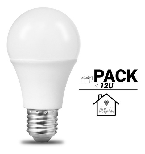 Lampara Led E27 12w Bajo Consumo Fria Calida X12 Rosca Comun