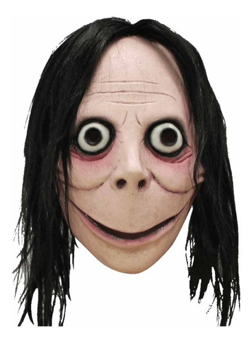 Mascara De Latex Creepypasta Momo Con Pelo Sintetico