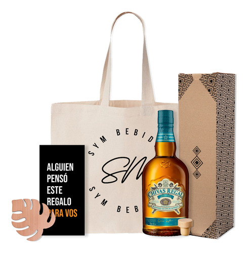 Combo Kit Whisky Chivas Regal Mizunara 750ml Grabado