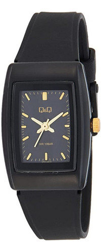 Reloj Q&q Qyq Vp31j014y Deportivo Goma Dama + Estuche Color de la correa Negro