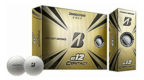 Bridgestone Golf Pelotas De Golf De Contacto E12 2021, Color Color Blanco