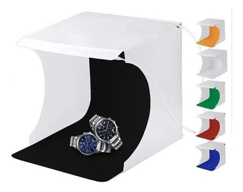 Box Studio Doble Luz Led 6color Fondos