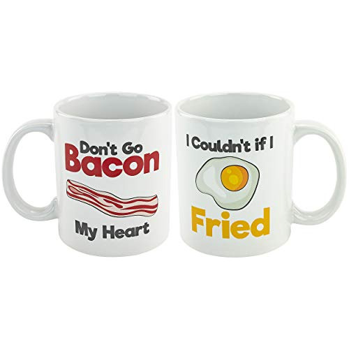 , Juego De 2 Tazas De Café Con Tocino Y Huevos De Mi Corazón