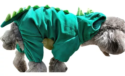 Disfraz De Dinosaurio Para Perro Con Capucha Ropa Mascotas