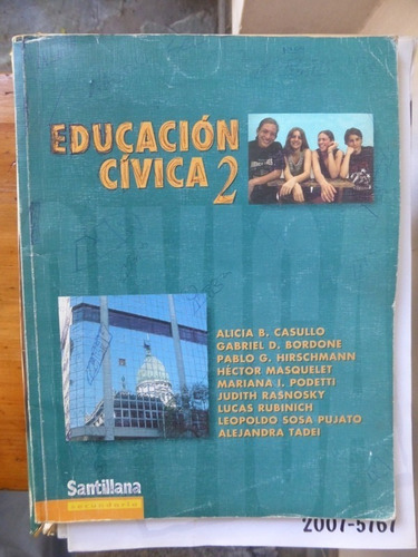 Educacion Civica 2 - Casullo - Bordone Y Otros - Santillana 