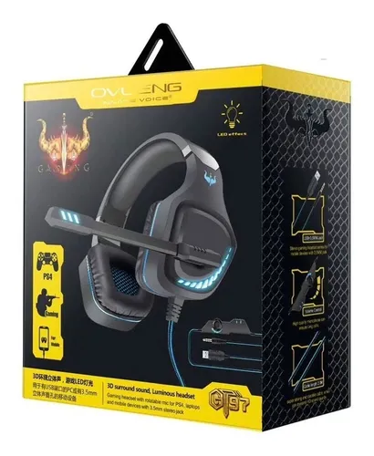  audifonos Gamer - Auriculares USB con micrófono para PC -  Auriculares de computadora con cable para juegos con micrófono, luz LED,  sonido envolvente de graves, orejeras de memoria suave para laptop