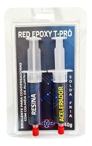 Imagem 1 de 8 de Red Epoxy T Pro - Solda Fria P/ Serpentina, Tubos, Plásticos