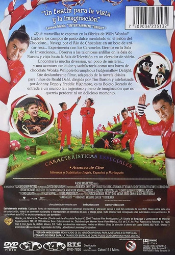 Dvd Charlie Y La Fabrica De Chocolate - Tim Burton / Deep