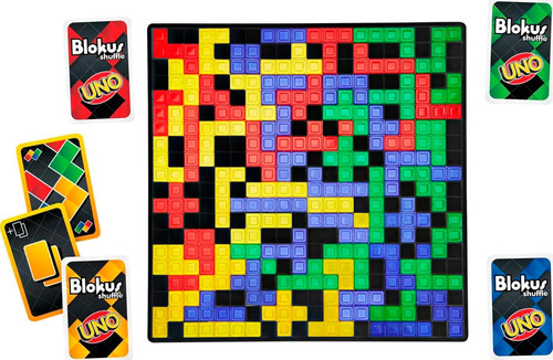 Mattel Games Blokus Shuffle Uno Edition - Juego De Mesa De E