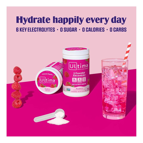 Ultima Replenisher, Electrolyte, Frambuesa 90 Servings