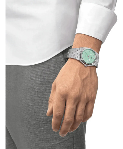 N Reloj Tissot Prx Cuarzo 40mm Esfera Verde Claro