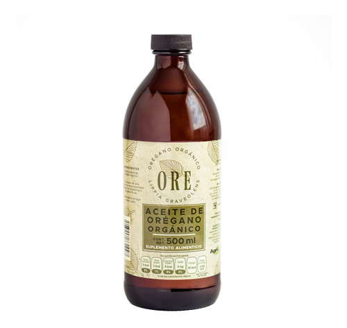Aceite Esencial De Orégano Orgánico Ore 500 Ml.