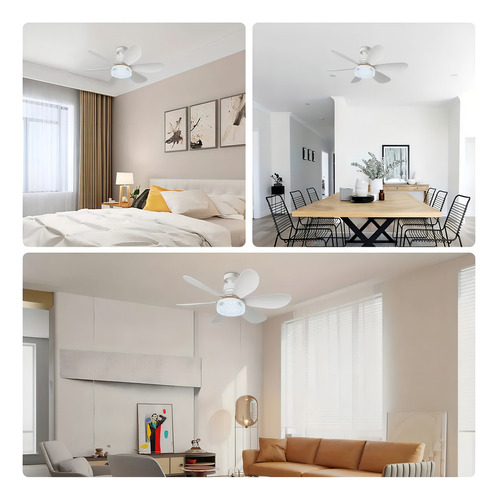 Aiyinsmart Ventilador De Techo Led 52cm Con Control Remoto I