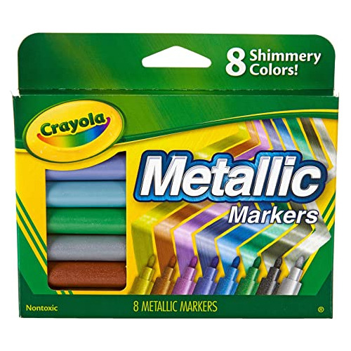 Rotuladores Metálicos Crayola, 8 Colores Variados.