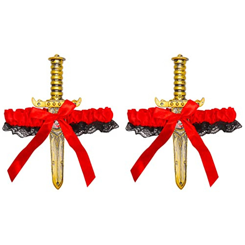 2 Pcs Lazos De Garter Daga Pirata, Lazos De Encaje De B...