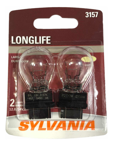 Set 2x Focos Osram Sylvania 3157 P27/7w Halógeno 3057 4157