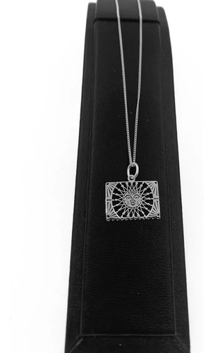 Collar Papel Picado Sol Plata Ley 925